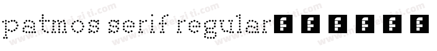 patmos serif regular字体转换